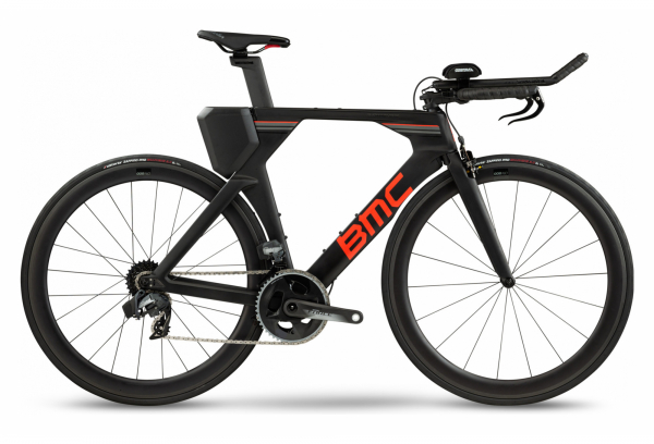 BMC TIMEMACHINE EIN TRIATHLON FAHRRAD SRAM FORCE ETAP AXS 12S 700 MM CARBON GRAU ROT 2021