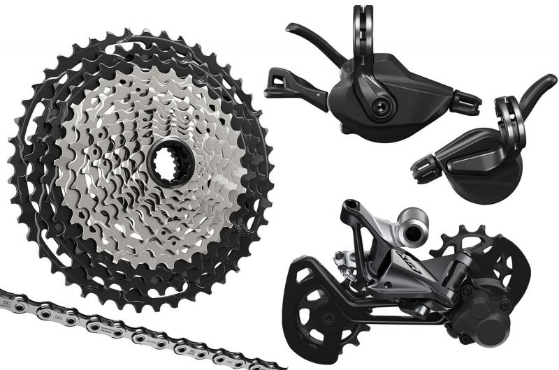 Shimano XTR M9100 2x12-fach Upgrade-Kit 10-45 Schelle ohne Umwerfer